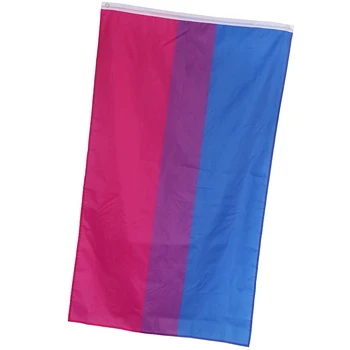 Novo 150*90 3x5 Ft Dvojno Žico, Biseksualci Zastavo Ponos Banner, Geji Lezbijke, LGBT Platno Glave