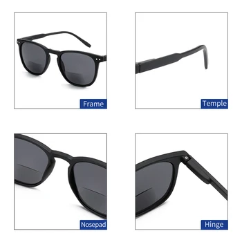 ZENOTTIC Moda Obravnavi Očala sončna Očala Z Dioptrije Kvadratnih UV-odporne Bralec Daljnovidnost Presbyopia Očala Moški Ženske