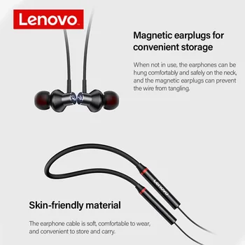 Original Lenovo Bluetooth5.0 Brezžične Slušalke Neckband Šport Slušalka z šumov Mic, Slušalke Vodotesne Slušalke