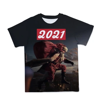2021 Moda Harajuku Temo Božič Vzorec 3D Tiskanje Zanimivo Veliki, Moški In Ženska T-Majica (Prilagodljiv) 110-6XL