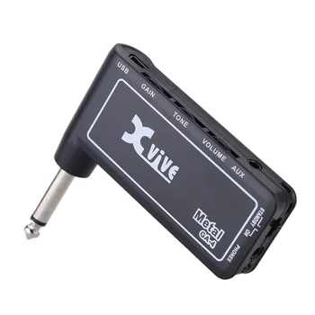 Xvive GA4 Kovinski Mini Prenosna Akumulatorska Električna Kitara Vtič za Slušalke Amp Ojačevalec za kitaro pribor kitare deli