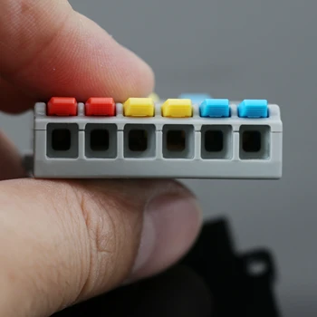 3 v 6 iz Žice Priključek 10/50/100pc Mini Hitri Priključek 6mm2 Univerzalno Kompaktno Terminal Blok Plug-v Električne Žice Priključite