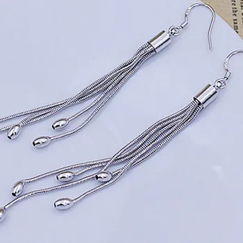 925 Sterling Silver Needle Visijo Uhani za Ženske Bonitete Tassel Mode Fine Srebrni Nakit, Ženski Uhani