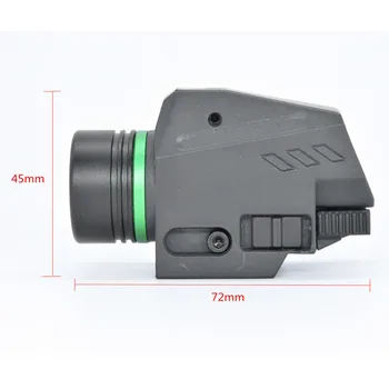 Taktično LED Svetilka Zelena / Rdeča Laser Pogled Za 20 mm Železniškega Mini Glock Pištolo Pištolo Svetlobe lanterna Airsoft Svetlobe