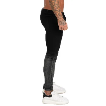 GINGTTO Moške Jeans Hlače Slim Fit Super Skinny Jeans za Moške Street Nositi Hio Hop Tesno Gleženj Izreži Tesno za Telo Velik obseg Stretc