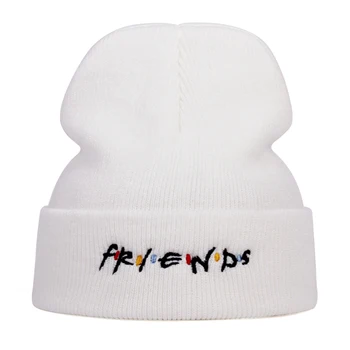 Prijatelji Vezenje Beanie klobuk moški ženske Pletene Kape Skullies Toplih Zimskih Unisex klobuk Hip Hop Klobuk Dekleta Fantje Bonnet Kape gorras