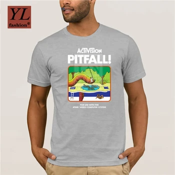 Moški Tiskanje Kratek Rokav T Shirt trend Activision Nevarnosti Atari 2600 G200 Ultra Bombaža Moške Smešno T Shirt Risanka