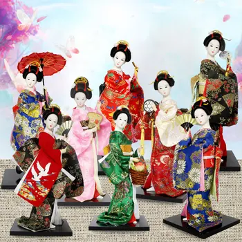 Japonski Slika Lutkovno Gejša Svile Človek Kimono Lutka Poroko Japonski Slog Okras, Darila Dom Dekoracija dodatna Oprema doma dekor