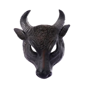 Halloween Polovico Obraza Bika Masko PU Peno 3D Živali Vodja Maske za noč Čarovnic Noč Pustni Party