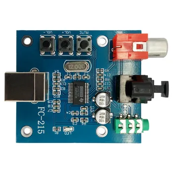 PCM2704 Audio DAC USB na S/PDIF Zvočne Kartice hifi DAC Dekoder Odbor 3,5 mm Analogni Koaksialni Optični Izhod E3-007