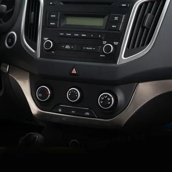 Vtear Za Hyundai Creta ix25 dodatki za avto armaturne plošče Centralni nadzor trim pokrov iz nerjavečega jekla, Notranjost Ornamenti 2017-2019