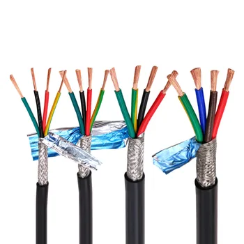 Multi-core oklopljenega kabla RVVP20AWG 0.5mm2 3 4 5 6 8 10 12 14 16 20 24 jedro anti-motnje krmilnega signala žice
