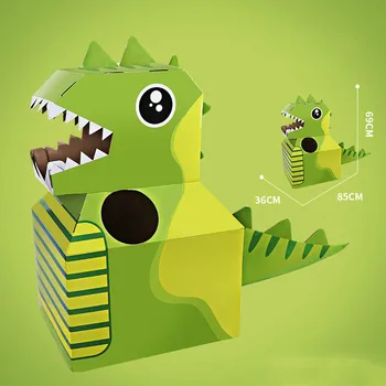 Novo Otrok DIY Kartonske Dinozaver Model Nosljivi Ročno Ploščo odločanja Skupščine Materiala Model Igrača
