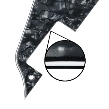 NOVO 4ply Električna Kitara Pickguard Nič Ploščo Black Pearl z Nosilcem Črno za LP Stil Kitara Deli