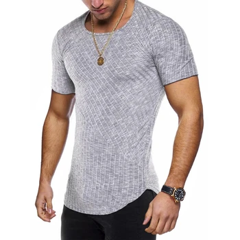 Priložnostne Navaden T-majice Fitnes Moški Modni Street Nositi Tee Srajce Homme Kratek Rokav Krog Vratu Moških Oblačil 2020