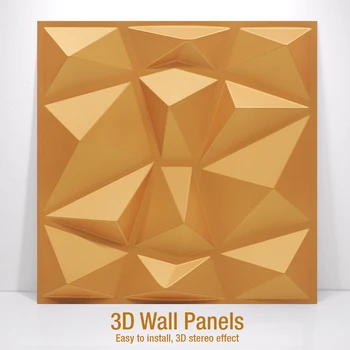 30x30cm 3D wallboard umetnosti tri-dimenzionalni naleteli stenske nalepke steno pokrivna hiša dekor barvo zlata model orodje, gradbeni materiali