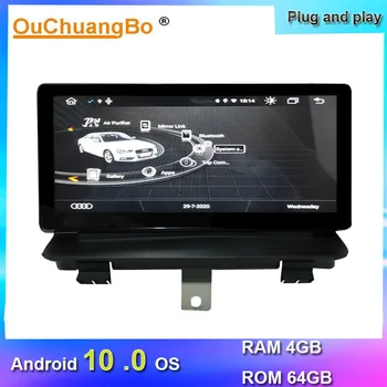 Ouchuangbo Android 10 avtoradio večpredstavnostna diktafona z 8,8-palčni Q3 2011-2018 autoradio gps stereo carplay 8 core 4GB+64GB