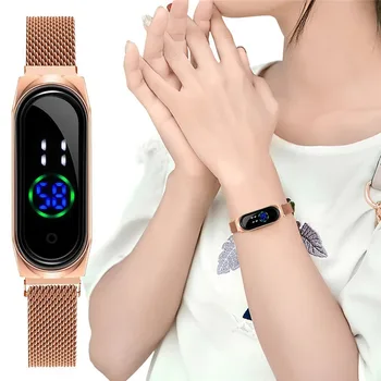 Ustvarjalnost Modne Dame Watch LED Dotik Elektronsko Watch Elektronski Gibanje Digitalni Watch Študent