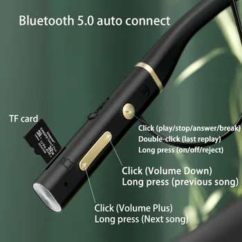 DDJ Brezžične Slušalke Neckband Bluetooth Slušalke Za Iphone, Samsung Xiaomi Huawei Z Mikrofonom šumov igre na Srečo