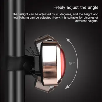 Izposoja Lahka, vodoodporna LED 5 Načini Pametne Zavora Senzor Kolesarska Luč Kolo Zadnje Luči Kolesarske Opreme Mtb Deli Kolo Svetlobe