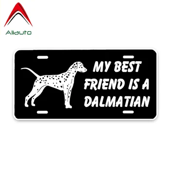 Aliauto Moj Najboljši Prijatelj Je Dalmatinskih Pes Osebnost zaščito pred soncem Nepremočljiva PVC Nalepke Nalepke Avto Dodatki,15 cm*7 cm