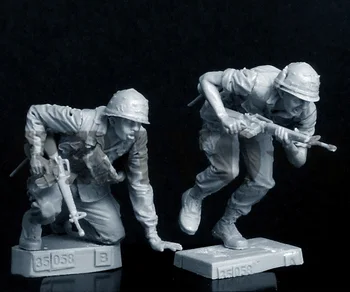 1:35 Vietnamske vojne ameriška vojska bojišču, ki se hitro premikajo 2 osebi miniature Smolo Model Kit slika Brezplačna Dostava
