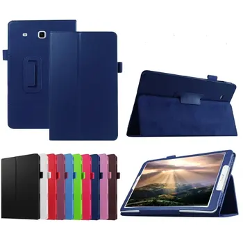 Litchi Zrn PU Folio Usnja, Kože Primeru Pokrovček za Samsung Galaxy tab E 8.0 T377 Tablet 50pcs/veliko Brezplačna dostava