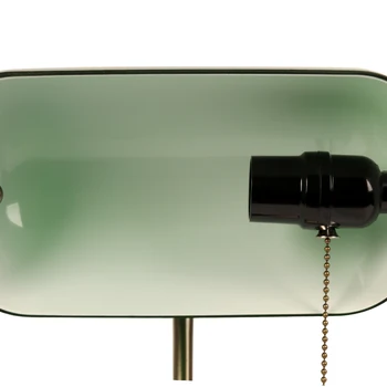Klasične Vintage Preprosto Bankir Tabela Žarnice E27 z Stikalo za Zeleno Steklo Lampshade Desk Luči za Spalnico Študija Domače Branje
