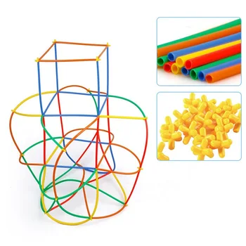 100/200/300 Kos Plastike 4D Slame gradnikov Skupne Smešno Razvoj Igrače Geometrijske Oblike Blok Za Fante, Dekleta Puxzzle Igrače