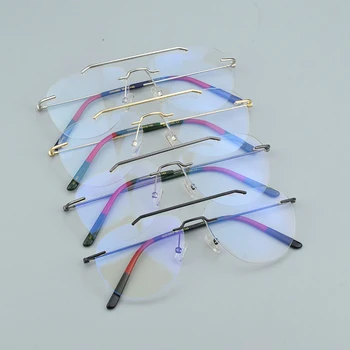 Blagovne znamke Rimless optičnih očal okvir Ženske, očala na recept kratkovidnost računalnik oči očala okvirji za moške okviri za očala