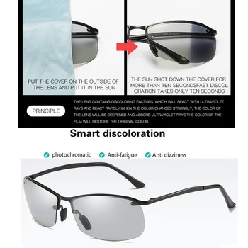 Luksuzni HD Polarizirana Photochromic sončna Očala Mens Prehod Vožnje Ribolov sončna Očala Moški Voznik Očala Oculos gafas de sol