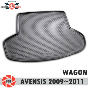Prtljažnik mat za Toyota Avensis 2009~2011 VAGON trunk talne preproge ne zdrsne poliuretan umazanijo zaščito notranjosti debla avto styling