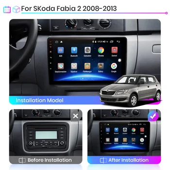 Junsun V1 Android 10.0 DSP CarPlay Avto Radio Multimedijski Predvajalnik Videa, Samodejno Stereo GPS Za Skoda Fabia 2 2008 - 2013 2 din dvd