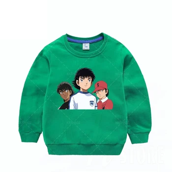 JP Anime Captain Tsubasa Sweatshirts Kostum Malčka Teens Dolg Rokav T-shirt Otroci oblačila, casual vrhovi Fantje In Dekleta Hoodies