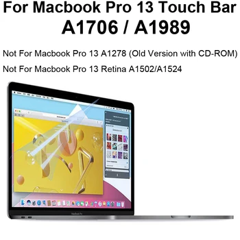 10pcs Mat Anti Glare Zaslon Patron za macbook Pro 13 Dotik Bar A1706 A1989 A2159 2019 Pro13 TouchBar 13,3 palca film