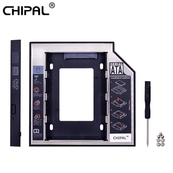 CHIPAL 10PCS Drugi HDD Caddy 12,7 mm SATA 3.0 2,5