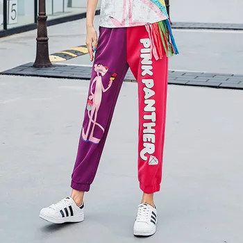 LORDXX Elastični pas Hip hop Harem hlače ženske Gleženj-dolžina Pink panther Svoboden Joggers Ženske Priložnostne Visoko pasu 2018 korejski