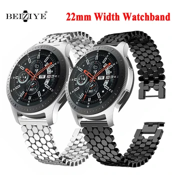 22 mm Watch Band za Samsung Galaxy Watch 46mm S3 iz Nerjavečega Jekla, Trak Za Huawei Watch gt2e gt2 46mm Razredi Galaxy watch 3 45MM