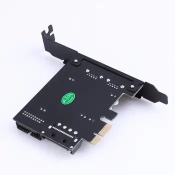 PCI-E, da USB 3.0 2 Port PCI Express Širitev Kartico Super Hitrost 19-Pinski Napajalni Priključek Za Prenosni RAČUNALNIK Namizni Hot-swappable