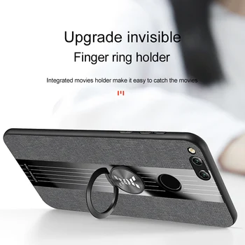 Magnetni krpo telefon torbica za Huawei Honor 7X 5.93 7C Pro 7 X C 5.99 7cpro X7 C7 prst prstan stojalo mehko TPU varstvo zajema