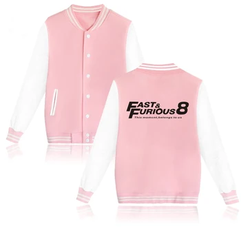 Fast & Furious 8 Baseball ZDA Klasični Film Jakna Ženske, Moške Poletne Hoodies In Majica Fashion Suknjič Oblačila Moški