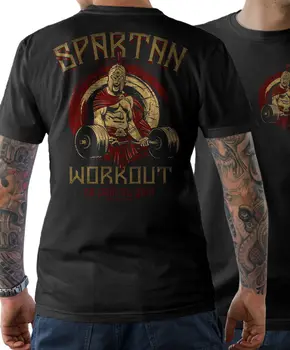 2019 Modni T-Shirt - SPARTAN VADBO, Fitnes, Bodybuilding Moč št. Bolečine Pridobili Tee majica