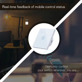 Wifi Steno Smart Touch Stikalo za Daljinski Telefonski Conrol 1/2/3 Banda Brezžična Stikala za Luč EU/UK Standardno Delo Z Alexa googlova Domača stran