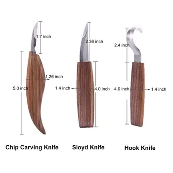 7Pcs Lesa Carving Nož, Dleto Lesnoobdelovalnih Rezilo Ročno Orodje Set Peeling Woodcarving Kiparskih Žlico Carving Dleto Drillpro