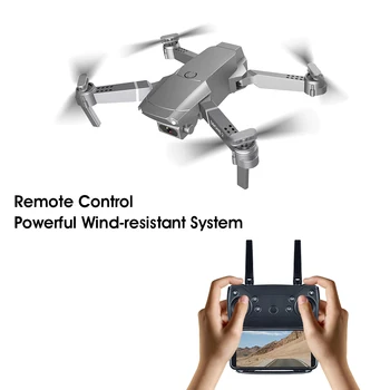 XKJ 2020 E68Pro Mini Brnenje 4K 1080P Širokim Kotom Fotoaparata Dron Wifi FPV Višina Držite Način RC Zložljive Quadcopter Otrok je Dar,