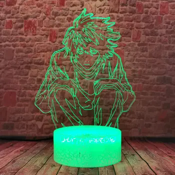 Utripa 3D Iluzije LED Desk Nočna Pisane Spreminjanje Dotik Svetlobe L·Lawliet Model Smrti Opomba Anime akcijski in igrače številke