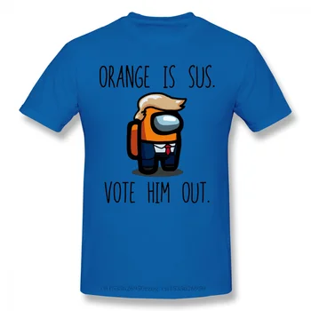 Med NAS Online Multiplayer Socialne Olajšave Igre 2020 Nov Prihod T-Shirt Orange se Mu Je Adut Crewneck Bombaž za Moške