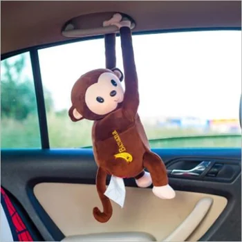Luštna opica plišastih igrač otroci igrače plišaste živali ustvarjalne Tkiva okno avtomobila doma okraski za Božična darila za rojstni dan