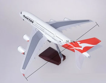 Na Zalogi 1/160 Obsega Letalo 46 cm Potniških Letal A380 Qantas Airways LED Letalo Model