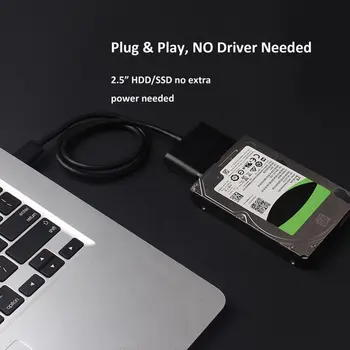 Hannord USB 3.0, da SATA Kabel SATA 22PIN 3 Kabel Za 2.5/3.5-palčni Trdi Disk HDD SSD Adapter Pretvornik Podporo 12TB